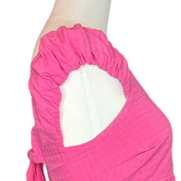 Old Navy Womens Size XS Sleeveless Tiered Maxi Dress Pink Trance Bow Back Summer - Picture 7 of 13